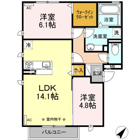 セジュール秀峰の間取り