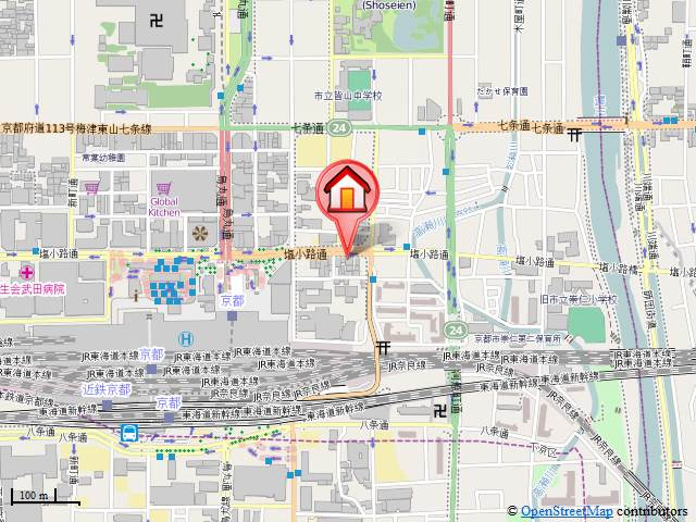 プレサンス京都駅前Ⅱの地図