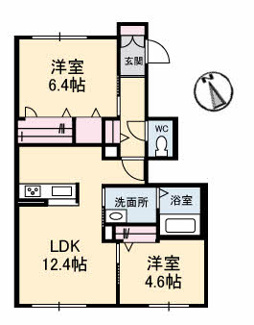 【間取り】 | シャーメゾン２１　Ｄ棟