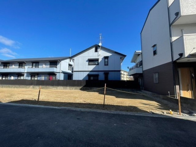 【前面道路含む現地写真】 | 条東小・新築用地：A号地・建築条件なし・土地30坪・泉大津市森町1丁目 | 前面道路含む現地写真です