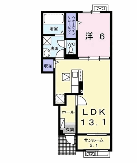サンヴェール大芝ⅢBの間取り
