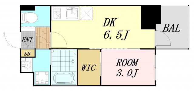 セレニテ堺筋本町リアン　仲介手数料無料の間取り