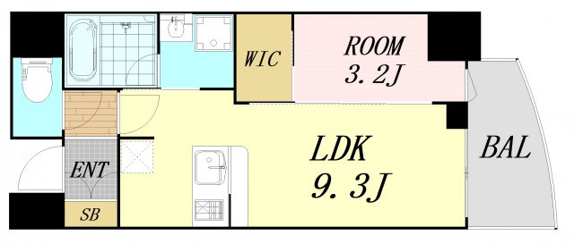 セレニテ堺筋本町リアン　仲介手数料無料の間取り
