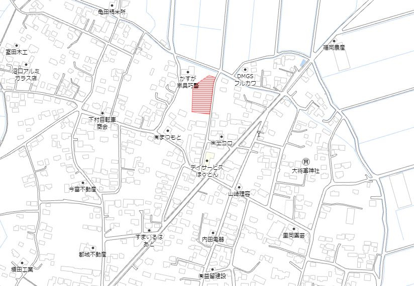 都城市高木町の売地の土地図
