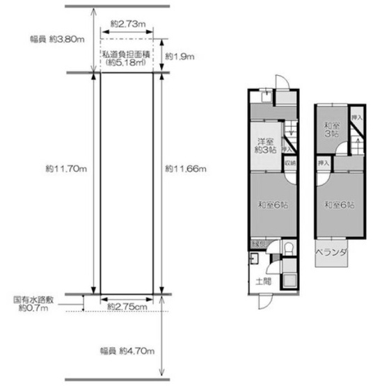 【土地図】 | 下津林北浦町　建築条件無し売土地 | 土地：28.39㎡