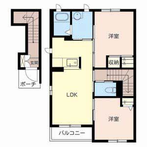 【間取り】 | メゾンクレール関戸