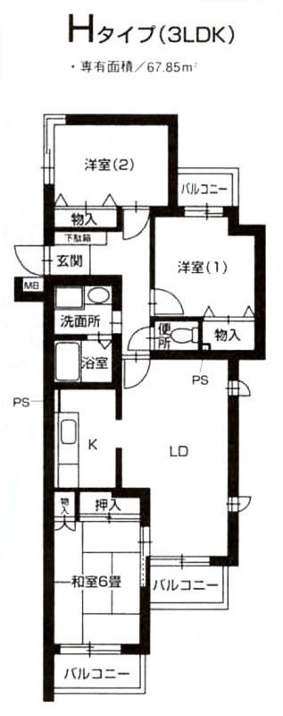 ラ・クール藤が丘の間取り