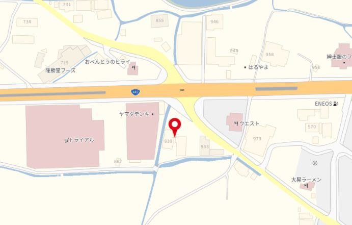 八女市蒲原土地の地図