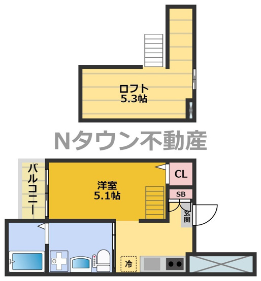 【間取り】 | ヴィレッタ大正町 | 間取りです。