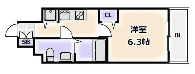 【間取り】 | プレサンス難波セレクト