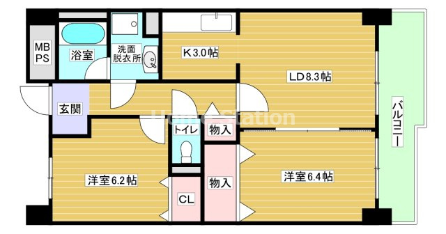 【間取り】 | フラット野田Ⅱ