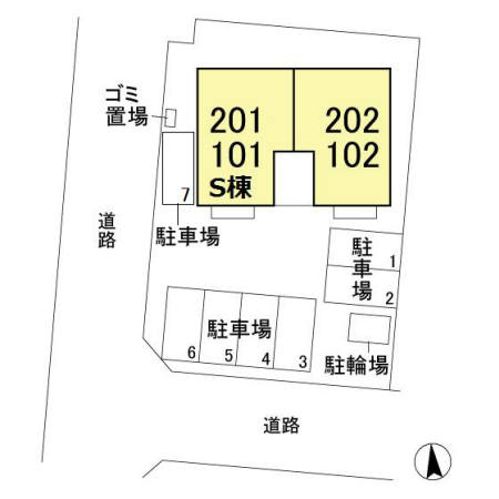 ゼピュロス学園の森 Sの区画図