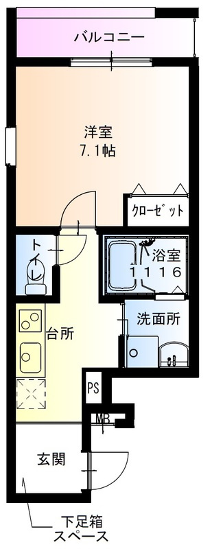 フジパレス緑Ⅰ番館の間取り