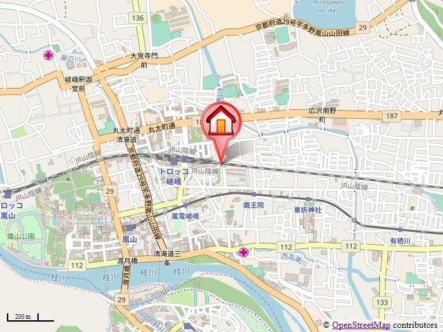 グレース嵯峨の地図