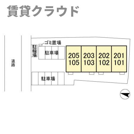 クロシェットⅢ番館の区画図