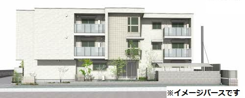 倉敷市新田の賃貸マンションの外観|イメージパース