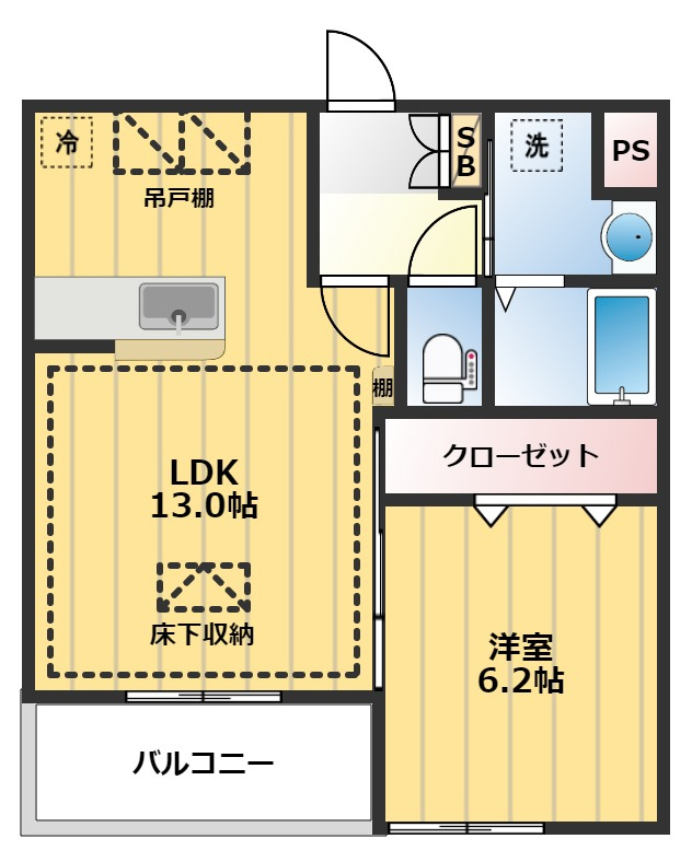 ルネス　フルーレの間取り
