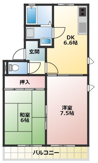 【間取り】 | レガーロ寿里　A