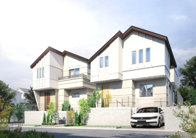 【建築条件付き土地】グラッド・タウン招提中町　２期の外観パース|■建築条件付の売り土地です♪♪
■自由設計対応の新築戸建て♪♪