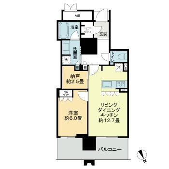 熊本市西区春日３丁目の賃貸マンションの間取り
