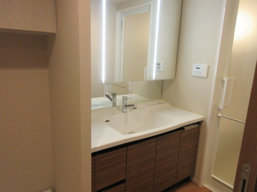 熊本市西区春日３丁目の賃貸マンションの独立洗面台