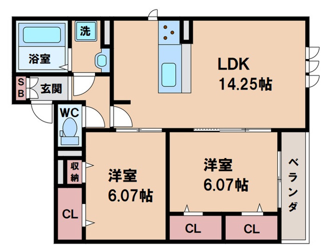 【間取り】 | グリーンサイド長居