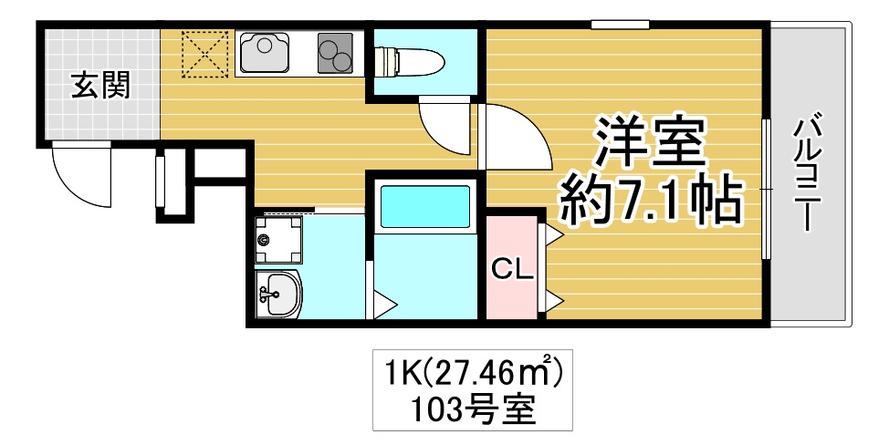 フジパレス緑Ⅰ番館の間取り