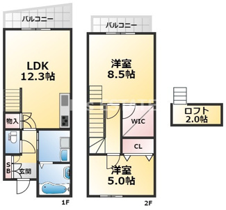 【間取り】 | VIANO西山町