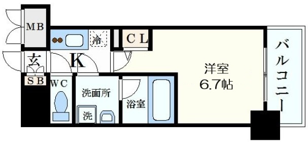 【間取り】 | リーガル京町堀Ⅱ