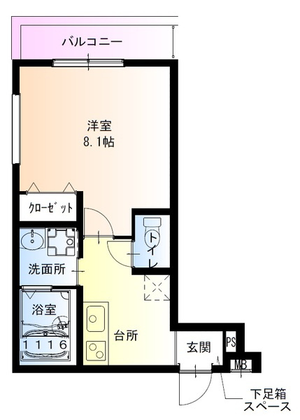 フジパレス深江橋南Ⅱ番館の間取り
