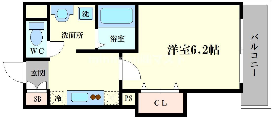 みおつくし岸里Ⅱの間取り