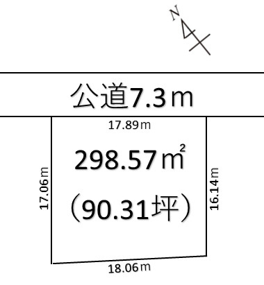 【土地図】 | 深谷市東方町4丁目 1500万 土地
