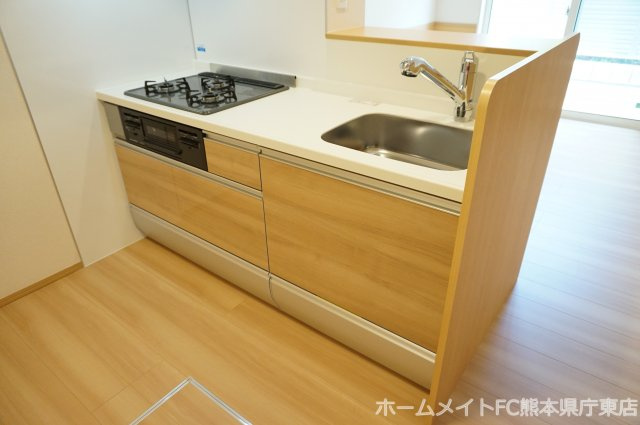 熊本市東区沼山津３丁目のアパートのキッチン