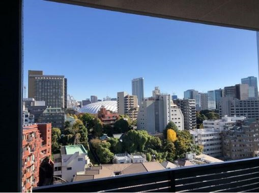 文京区春日２丁目の賃貸マンションのバルコニー