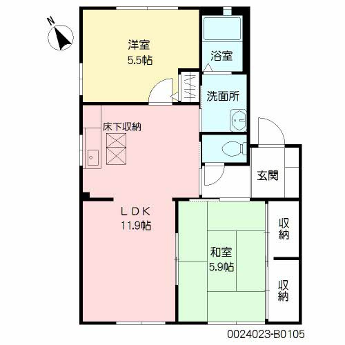 AXISⅡB棟の間取り