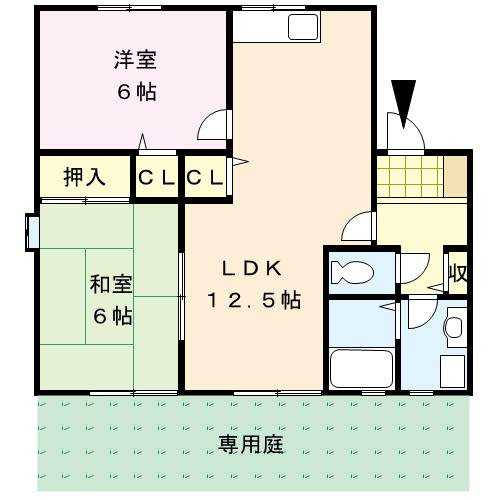 エステート津福の間取り