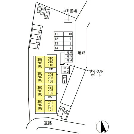 プレミエール　御井の区画図