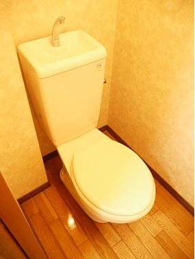 ふれあいハウスのトイレ|落ち着いた色調のトイレです
