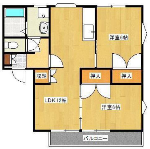 上津コーポの間取り