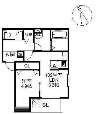 ポラリス久留米南の間取り