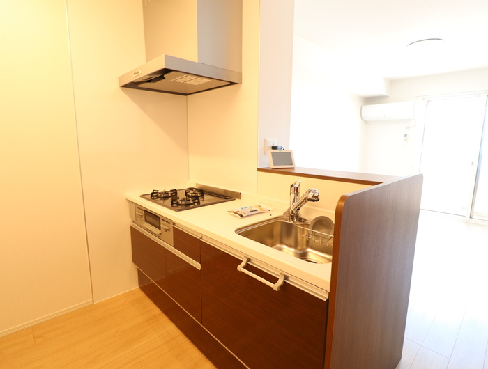 熊本市東区小山４丁目のアパートのキッチン