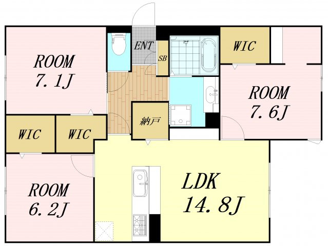 アンサンブル大今里　仲介手数料無料の間取り