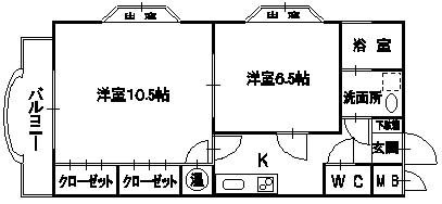 【間取り】 | グリーンヒル赤司Ⅱ