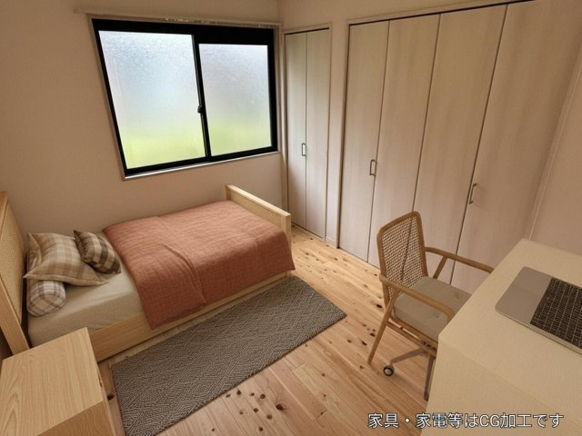 クレストハウスの洋室|※掲載写真はCGによるバーチャルステージング加工を施したイメージです。家具・家電・小物等は実際には設置されておりません。