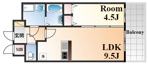 プレサンス三宮東フィールの間取り