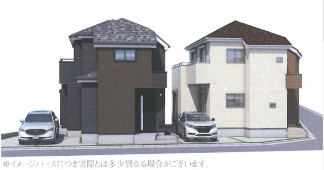 川越藤間４期　新築戸建の外観パース|イメージパースにつき実際とは多少異なる場合がございます。