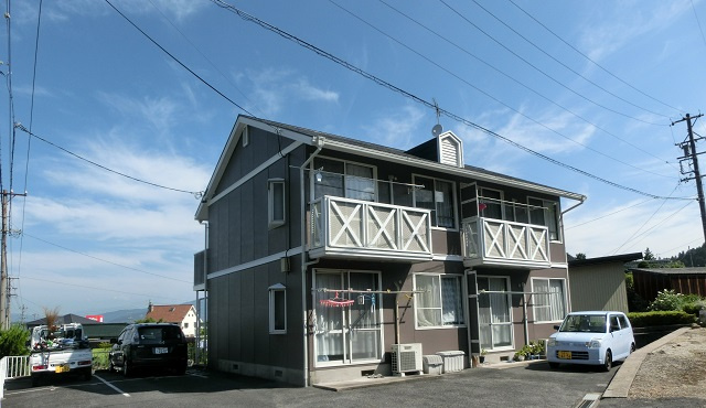 フレグランス・ジョイの外観|全室角部屋の４件アパート