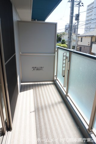 熊本市中央区九品寺３丁目の賃貸マンションのバルコニー