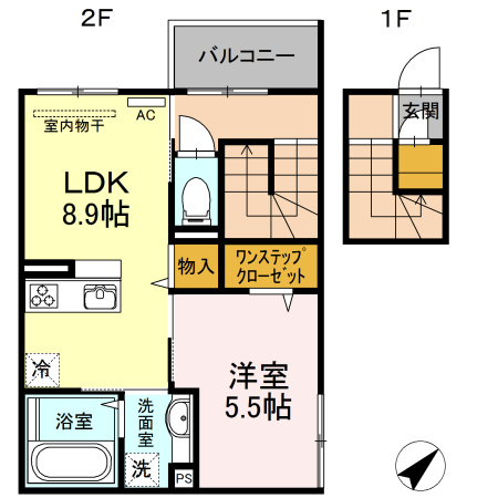 セジュールエスト参番館の間取り|現況優先。