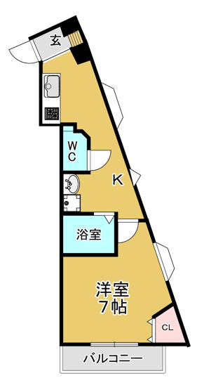 【間取り】 | ハッピネス泉中央